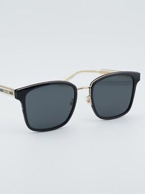 Gucci GG0563SK 001 Men Sunglasses Black Square Frame, Grey Lenses